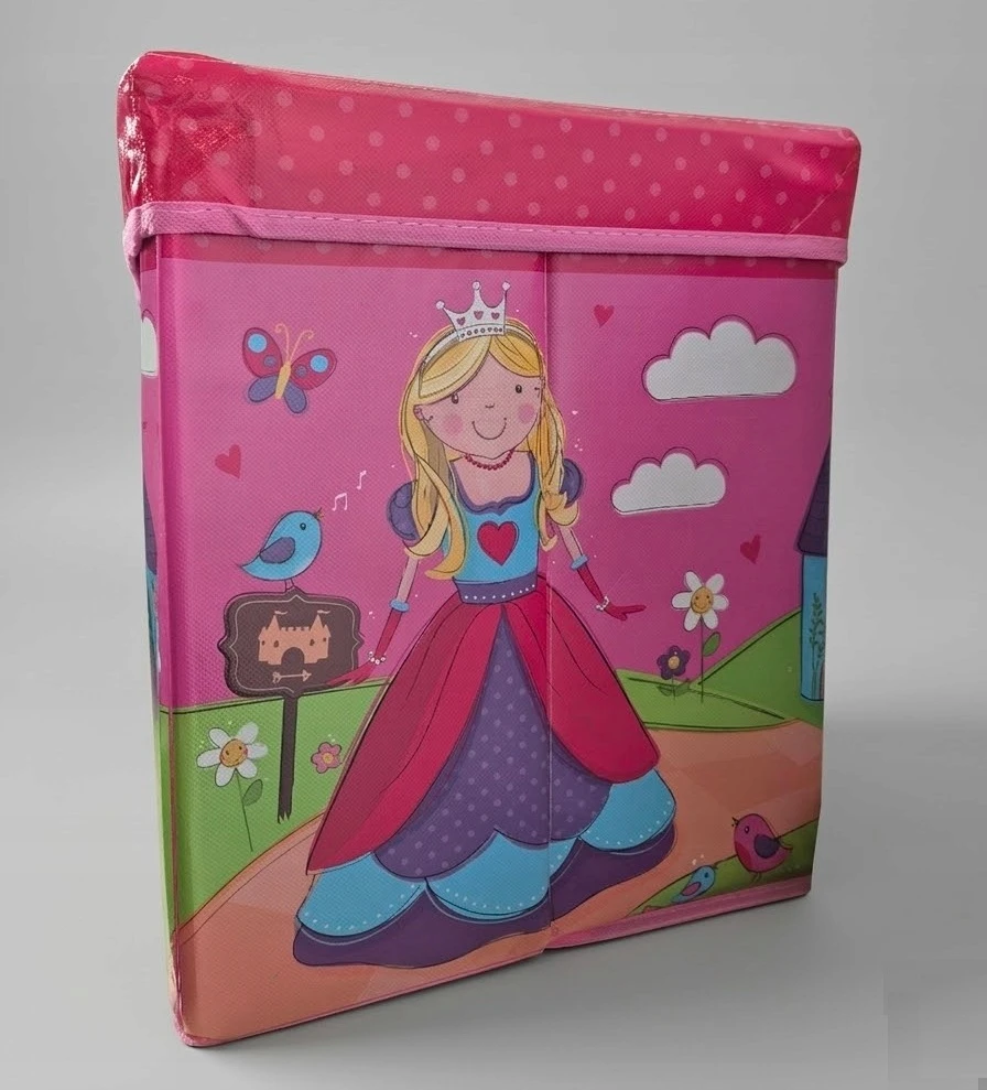 Bez Marki Pufa/indas na zabawki 2w1 składana su pokrywą PRINCESS 60x30x35 D099