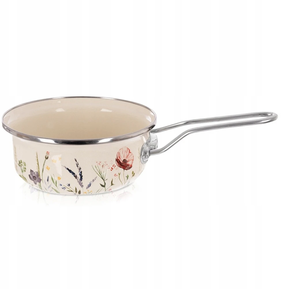 Bez Marki Puodas emaliuotas kreminis Orion Maki 16 cm 950 ml