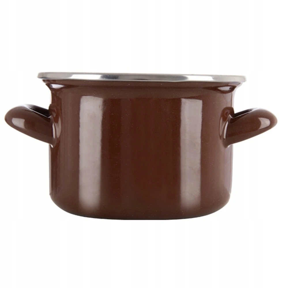 Bez Marki Puodas emaliuotas Orion Brown 14 cm 950 ml
