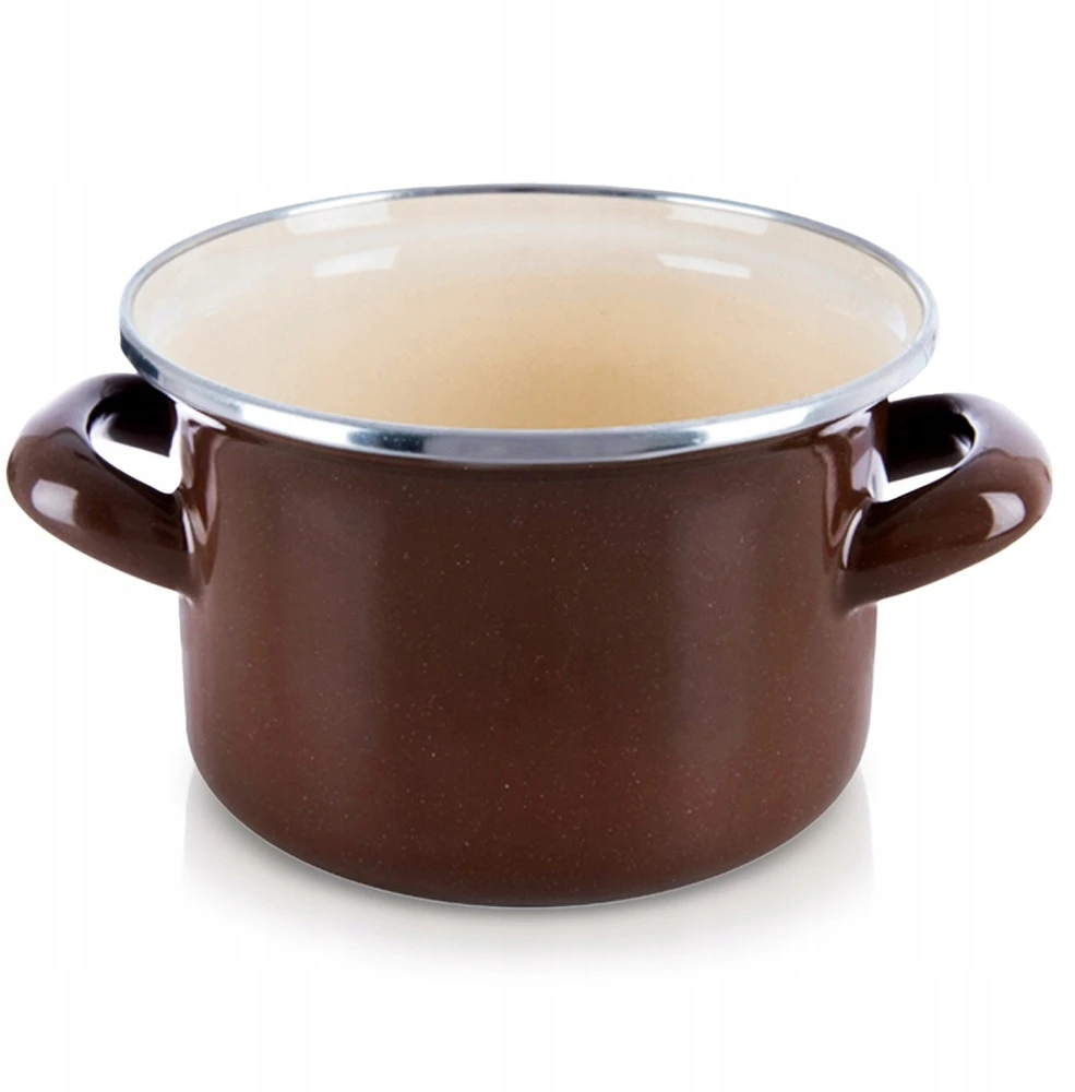 Bez Marki Puodas emaliuotas Orion Brown 14 cm 950 ml