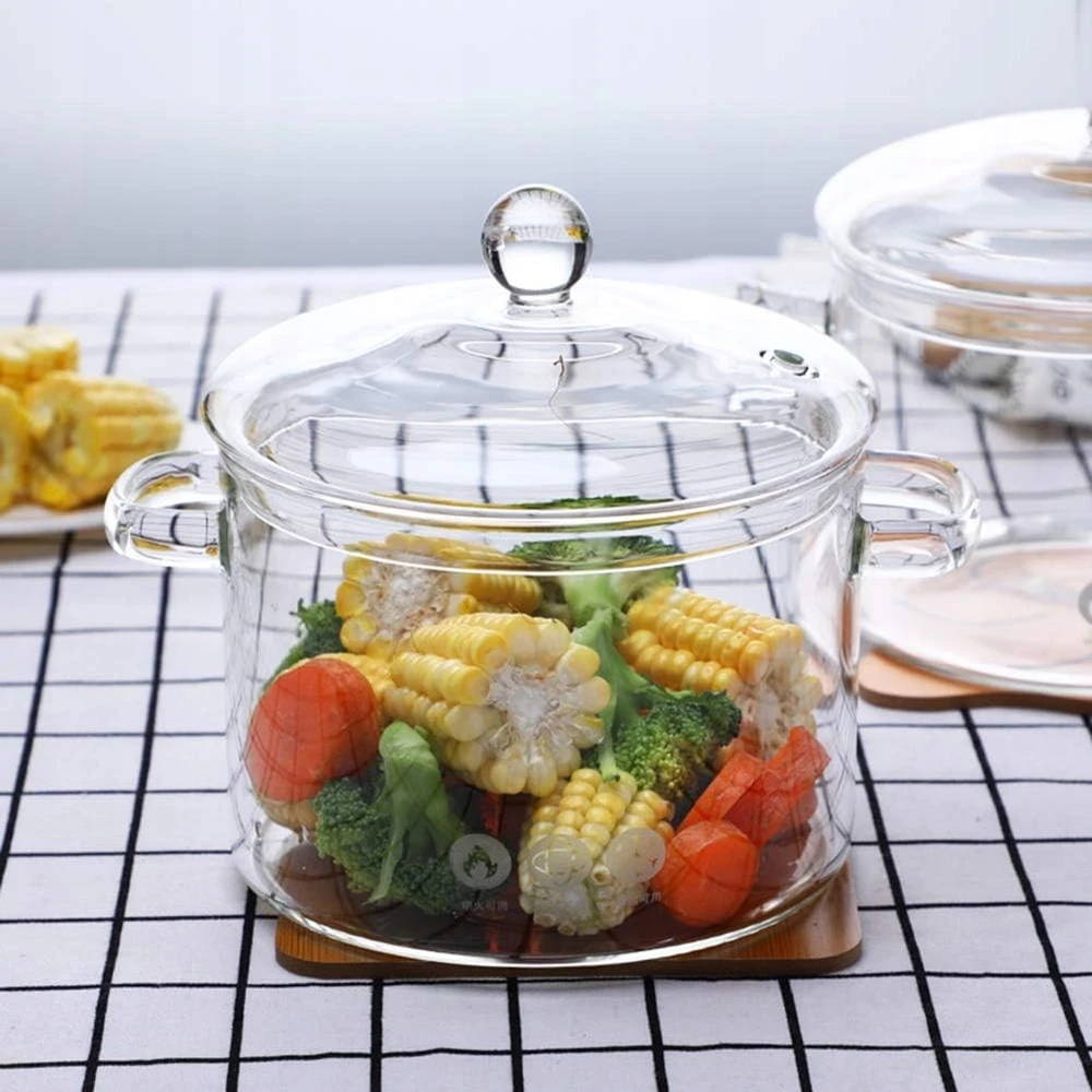 Bez Marki Puodas stiklinis su dangteliu, 1,5 l