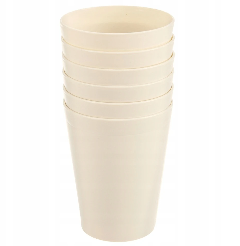 Bez Marki Puodeliai kreminio plastiko Orion Sandy 300 ml 6 vnt.