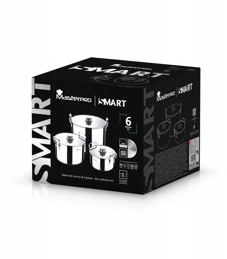 Bez Marki Puodų rinkinys smart aukštas inox Masterpro