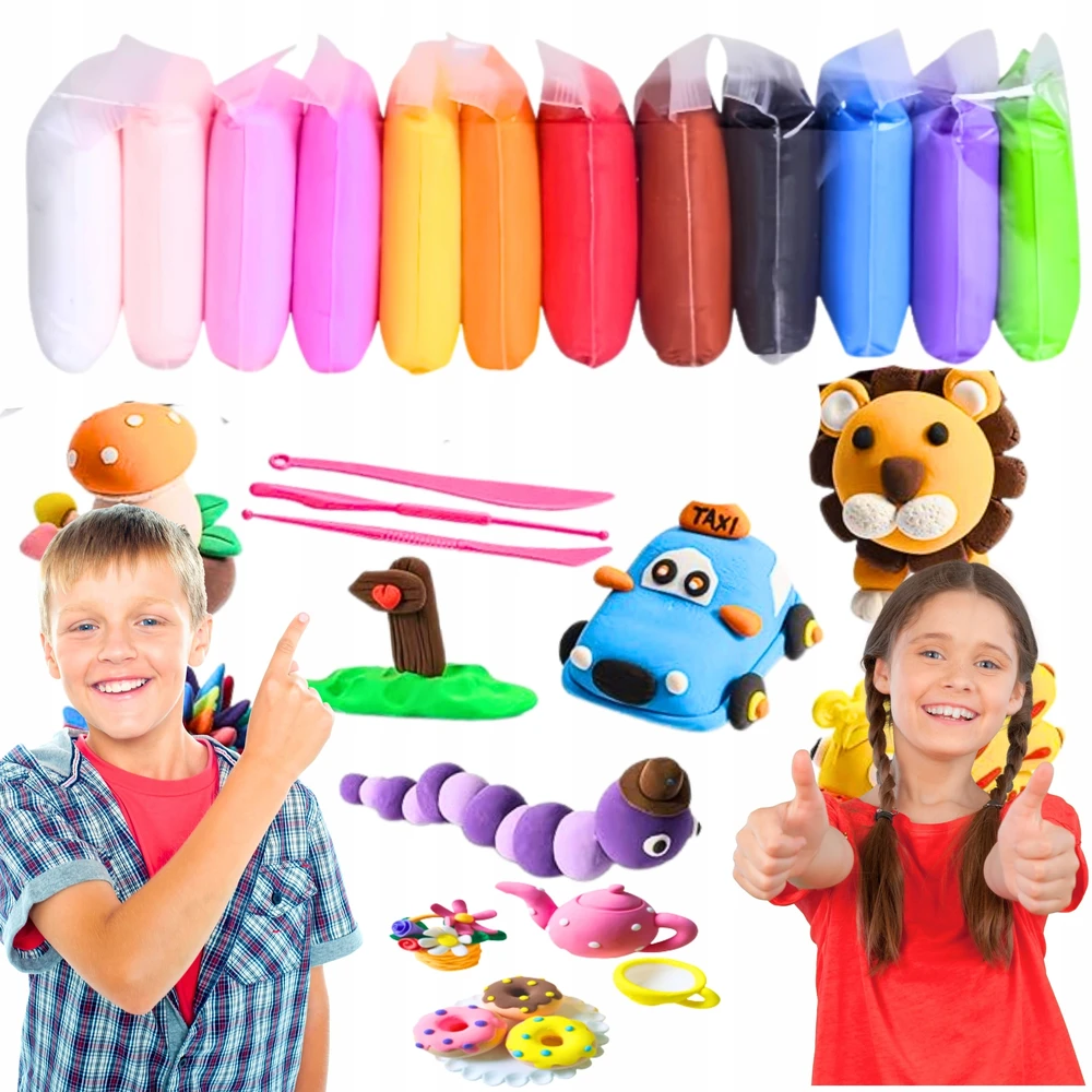 Bez Marki PUTO PASTA EDUCATIONAL MONTESSA konditerijos pasta 12 SPALVŲ