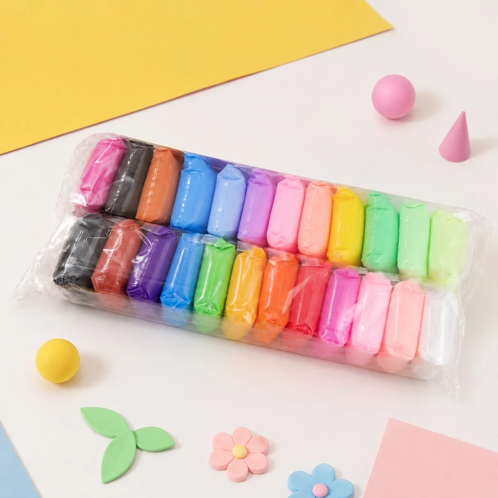 Bez Marki PUTOMOLIS 24 Vnt. 3 ĮRANKIAI PLASTIKINIAI MODELIAVIMAS VAIKŲ PASIDARYKITE