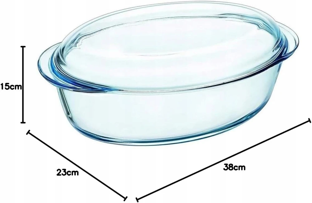 Bez Marki PYREX CLASSIC BRATPANNA STIKLAS 5,8L BOROSILIKATAS