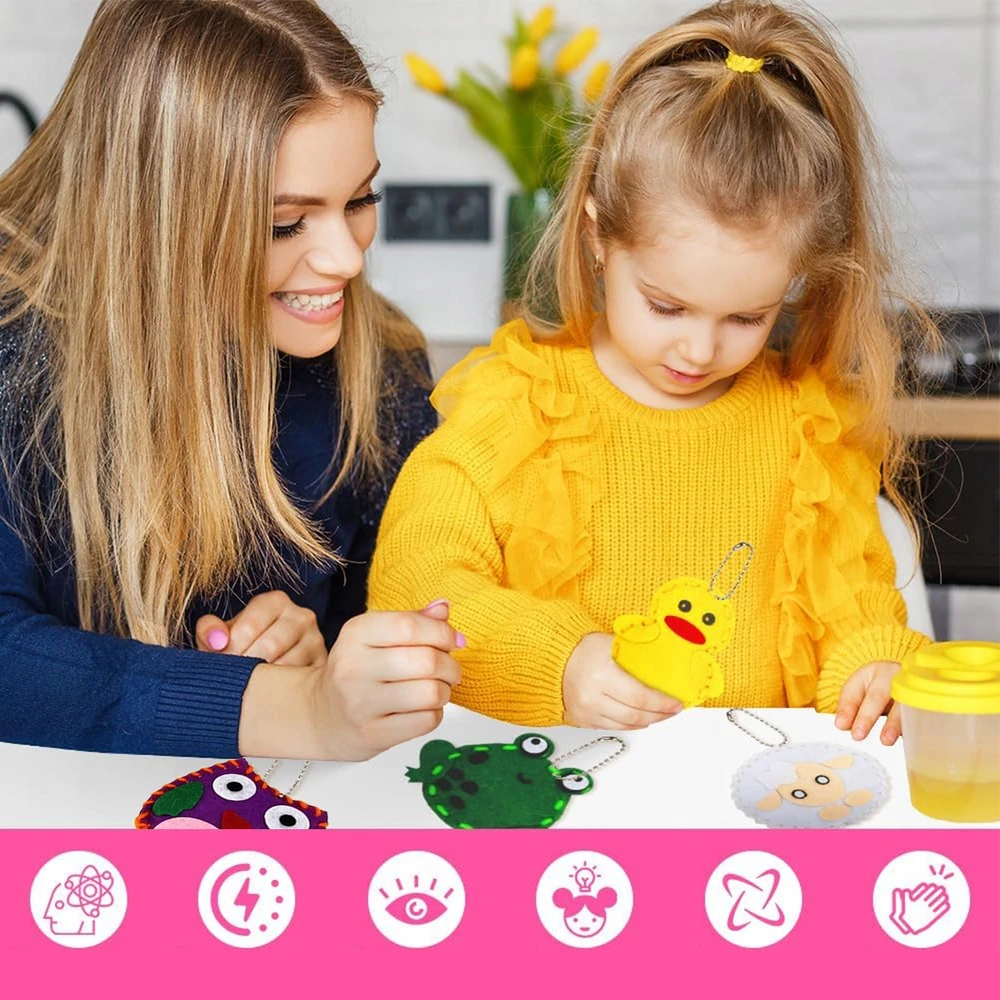 Bez Marki RAKTŲ PAŽADĖTUKU GAMINIMAS RAKTŲ PAŽADĖTUKAS RAKTŲ PAŽADĖLAS DIY PAKABAIKLIAI VAIKAMS 12 Vnt.
