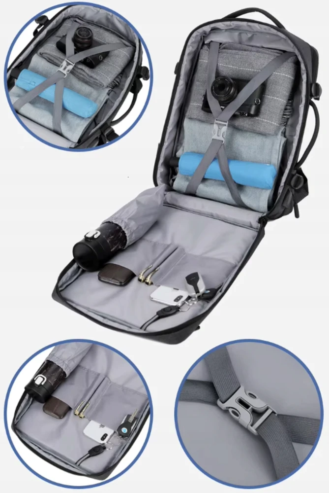 Bez Marki Rankinio bagažo kuprinė lėktuvui 45x30x20 LOT Lufthansa EasyJet USB batams