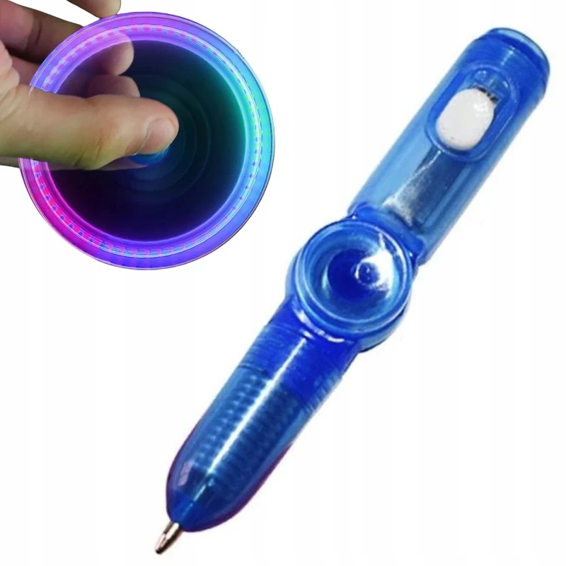 Bez Marki Rašiklis Fidget Spinner su Led ir Pop It funkcija