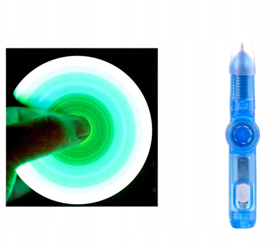 Bez Marki Rašiklis Fidget Spinner su Led ir Pop It funkcija