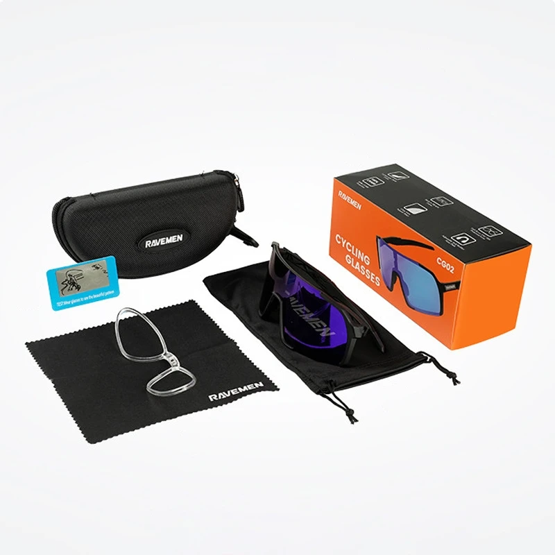 Bez Marki Ravemen Cg02 Dviračių Akiniai: Revo Tac Hd, Uv400, Tr90 Rėmas