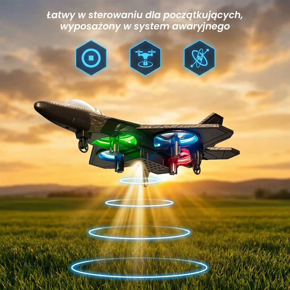 Bez Marki RC AIRPLANE FOAM JET RC nuotolinio valdymo pultas Dronas LED 360° ROTATION