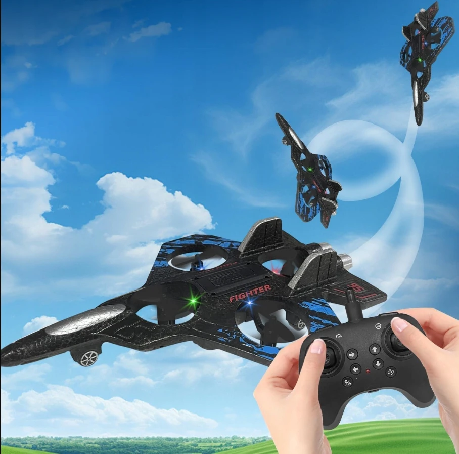 Bez Marki RC AIRPLANE FOAM JET RC nuotolinio valdymo pultas Dronas LED 360° ROTATION