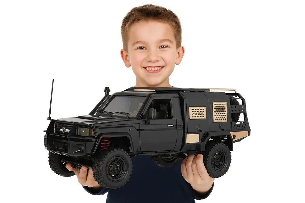 Bez Marki RC AUTOMOBILIS TOYOTA LAND CRUISER LC79 OFF-ROAD 4x4 Juodas RC CAR