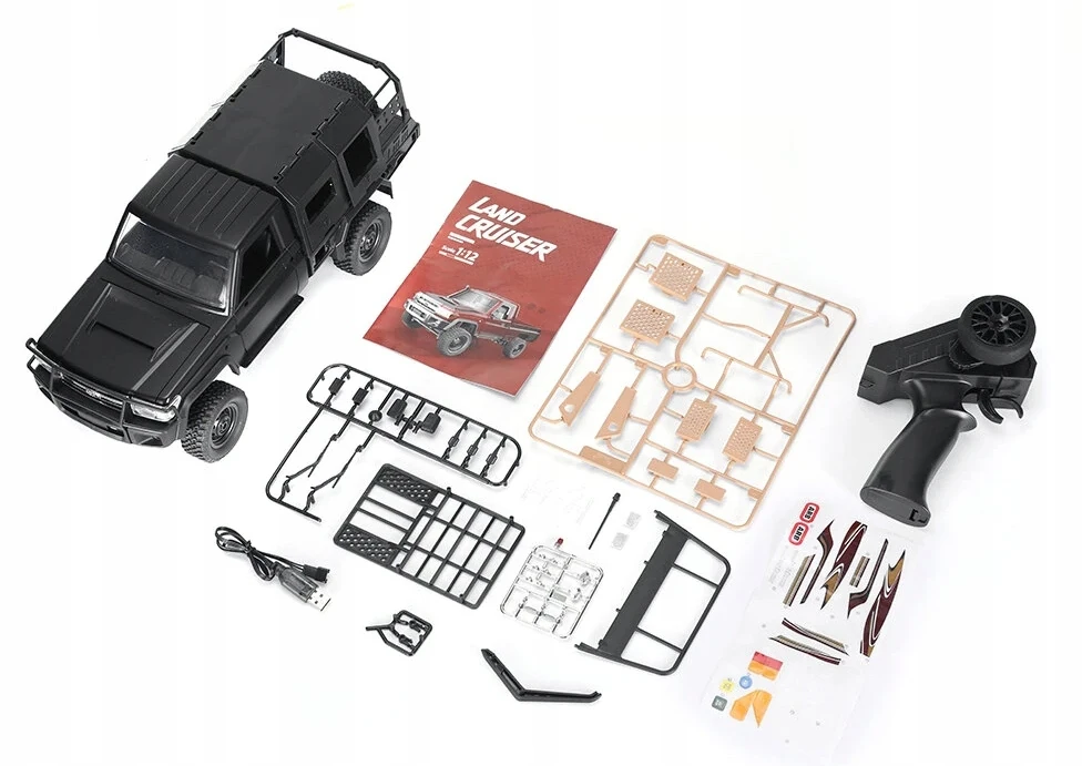 Bez Marki RC AUTOMOBILIS TOYOTA LAND CRUISER LC79 OFF-ROAD 4x4 Juodas RC CAR