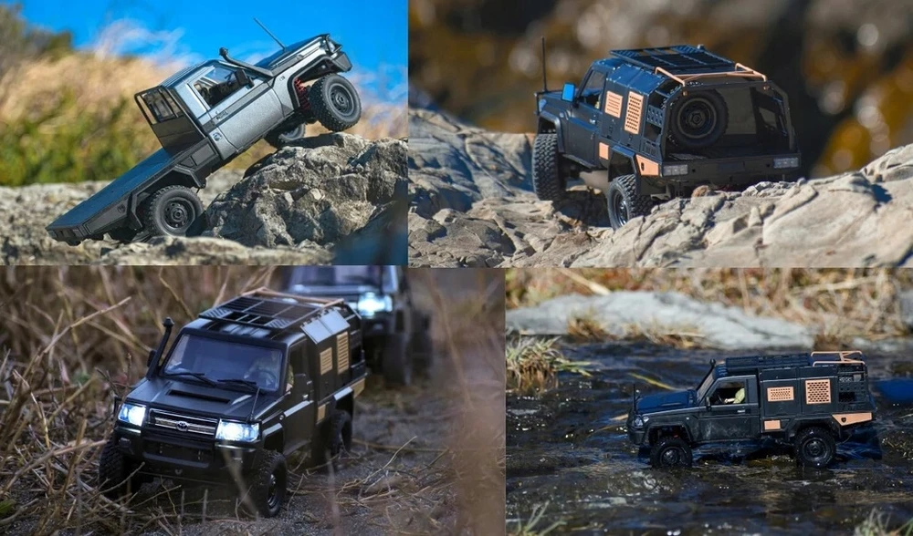 Bez Marki RC AUTOMOBILIS TOYOTA LAND CRUISER LC79 OFF-ROAD 4x4 Juodas RC CAR