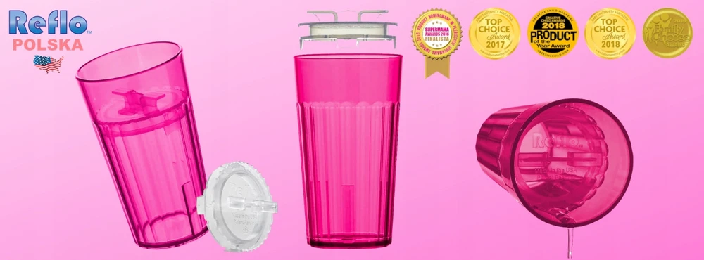 Bez Marki Reflo Smart Training Cup Learning Drinking Rožinė nedūžtantis