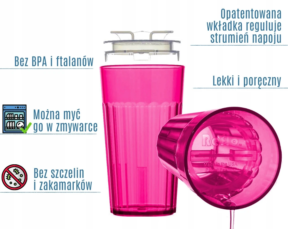 Bez Marki Reflo Smart Training Cup Learning Drinking Rožinė nedūžtantis