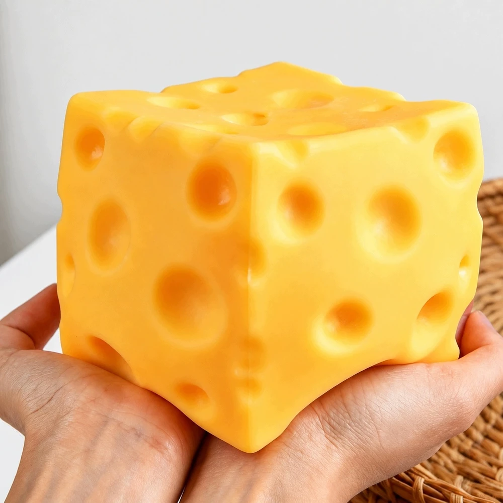 Bez Marki Rinkinyje 1 vnt Gniotek Anti-stress Squishy CHEESE NAUJIENA