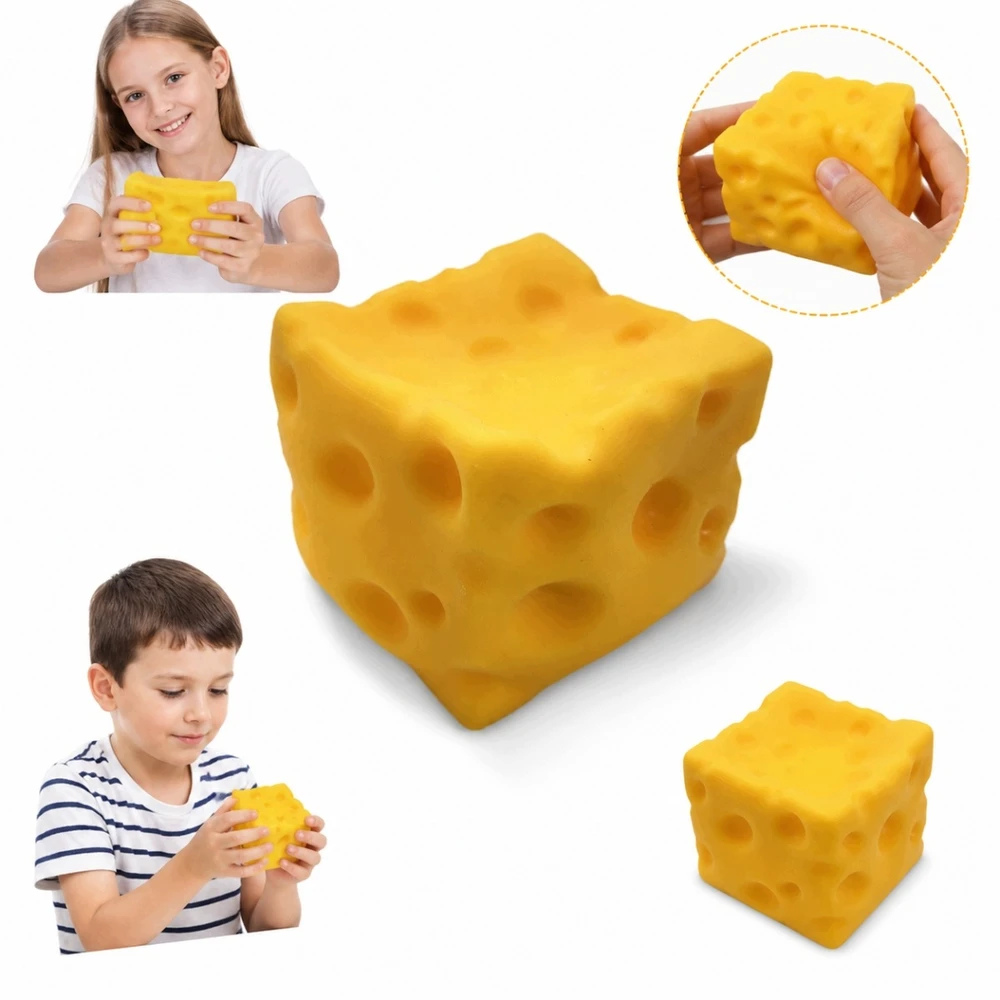 Bez Marki Rinkinyje 1 vnt Gniotek Anti-stress Squishy CHEESE NAUJIENA