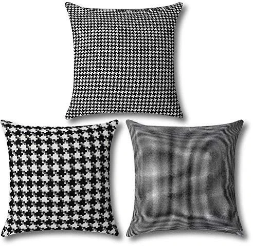 Bez Marki Rinkinys 3 POSZEWEK NA PODUSZKI W STYLU VINTAGE 45 X 45 CM TRADYCYJNY WZÓR