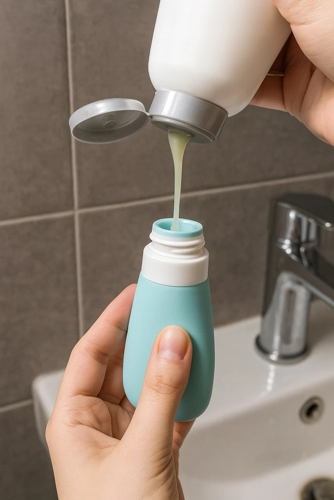 Bez Marki Rinkinys 4 kelioninių silikoninių buteliukų 90ml skysčiams