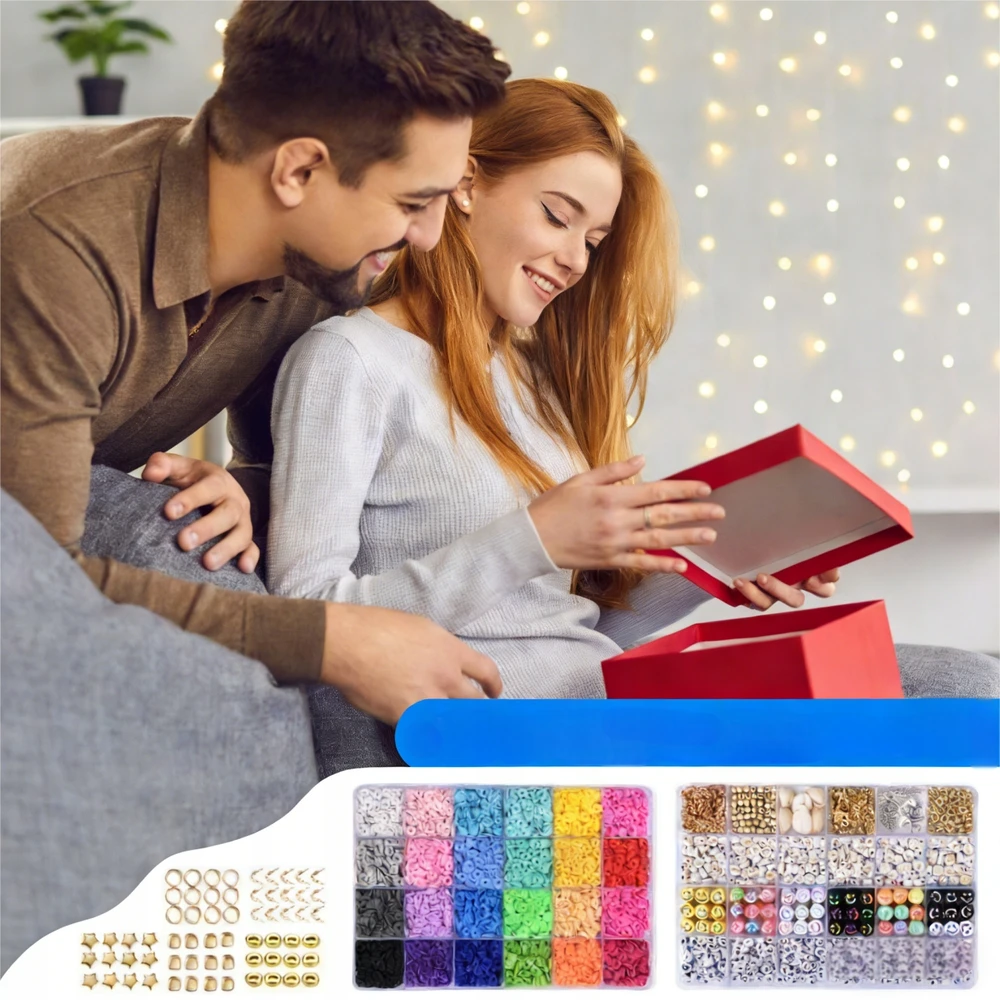 Bez Marki Rinkinys apyrankėms, karoliukams papuošalams su raidėmis gaminti