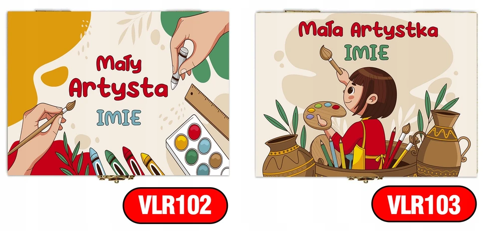 Bez Marki Rinkinys Do Malowania Prezent Dla Dziecka na Święta | Mały Artysta Imię Wzory