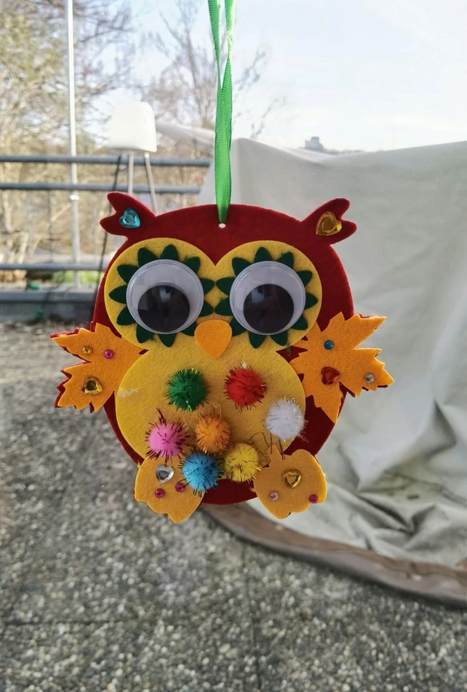 Bez Marki Rinkinys kreatywny do rękodzieła Dekoracje DIY Sowy su filcu - Prezent dzieci