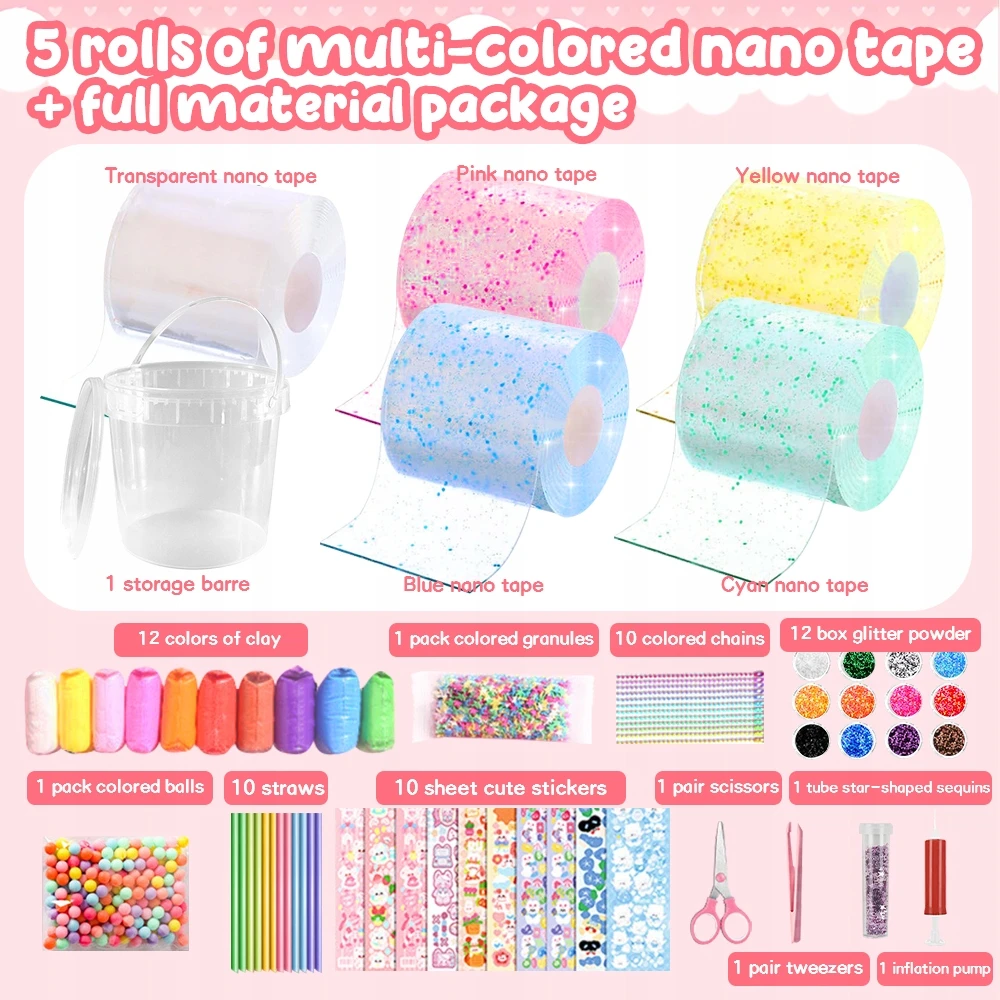 Bez Marki Rinkinys "nano" burbulų pūtimo juostelės, Diy