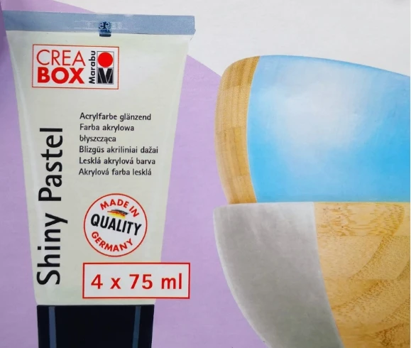 Bez Marki Rinkinys pastelinių perlinių akrilo dažų, 4x75 ml