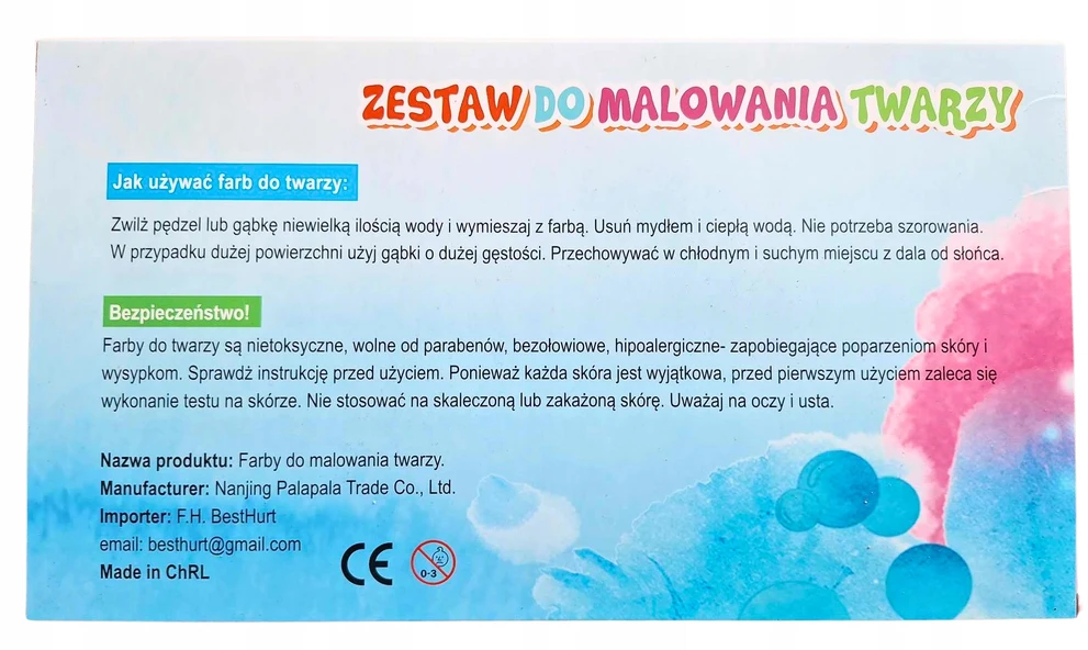 Bez Marki Rinkinys veido ir plaukų dažymui vaikams, 45 dalys su šablonais