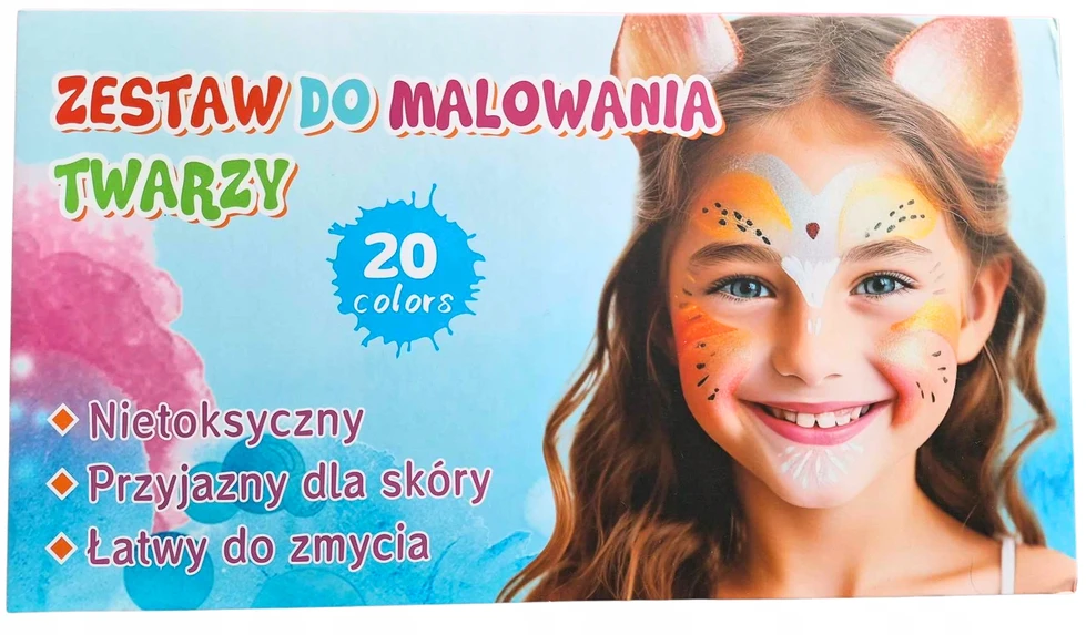 Bez Marki Rinkinys veido ir plaukų dažymui vaikams, 45 dalys su šablonais