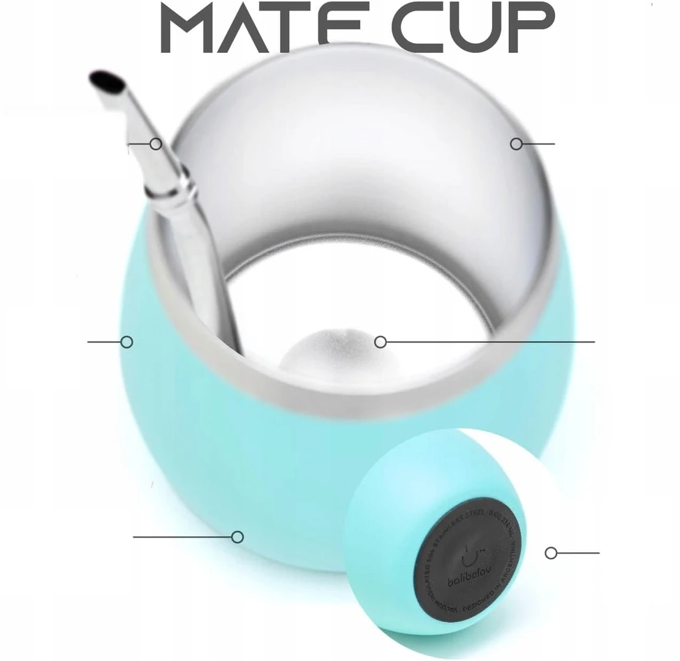 Bez Marki Rinkinys Yerba Mate: Termosas 750ml, Kubilas, Bombilla