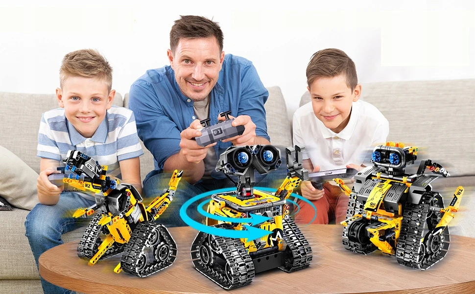 Bez Marki ROBOTŲ BLOKAI NUOTOLINIO PULTO VALDOMA RC 4in1 BIG 672 vnt. PROGRAMAVIMUI