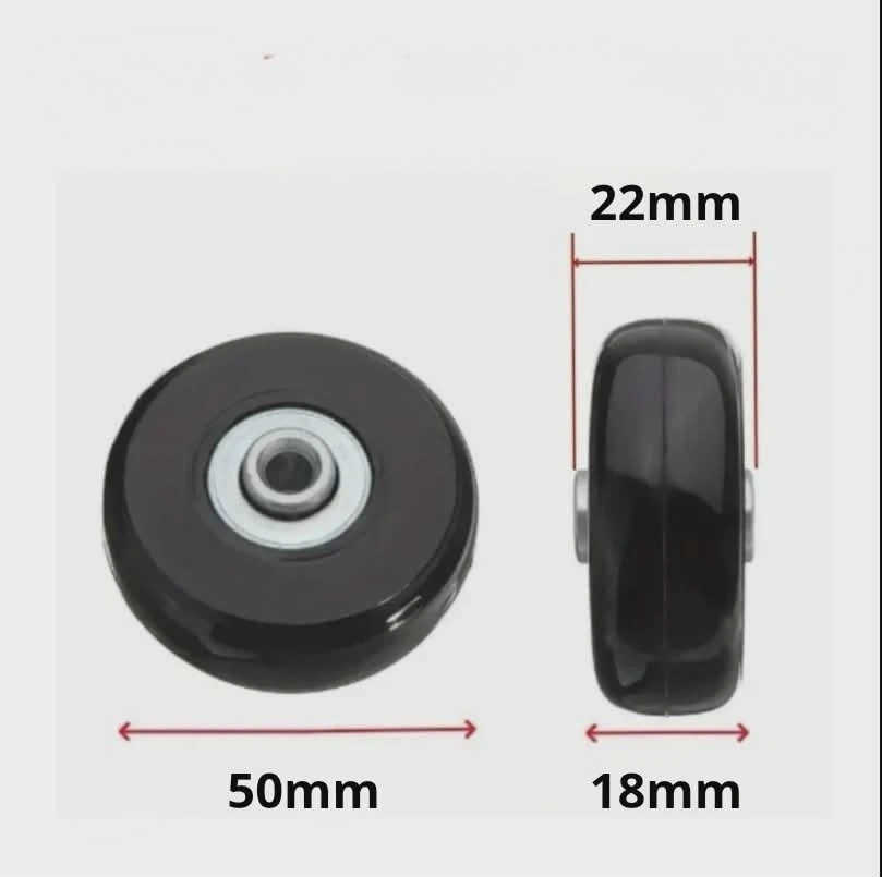Bez Marki RollFix lagamino ratukai 50mm 2 vnt. + Varžtai + šešiabriauniai raktai - Remonto komplektas