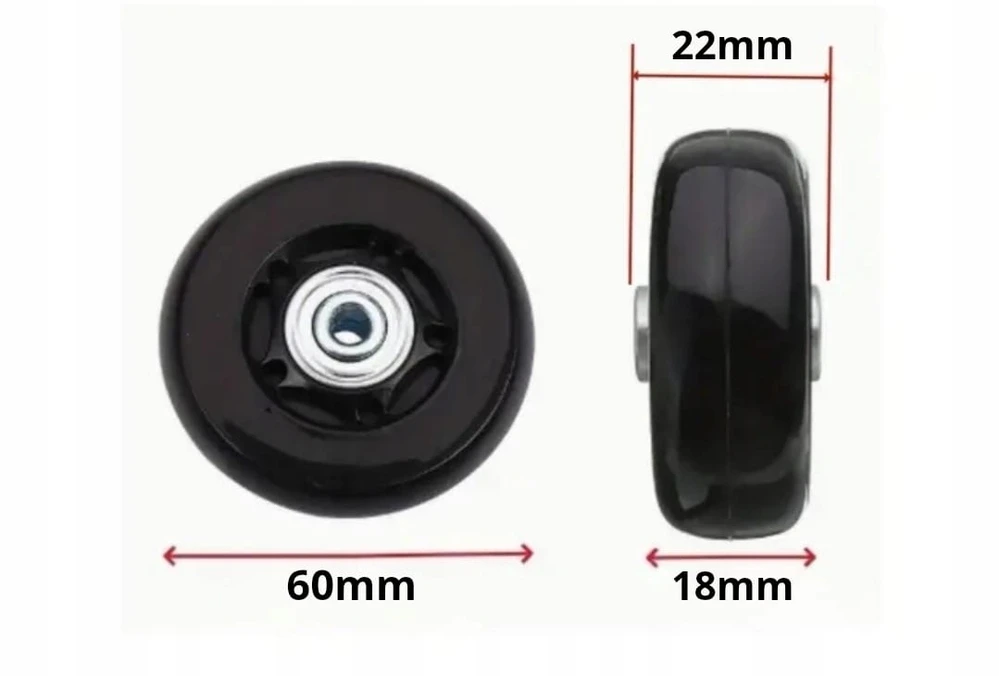 Bez Marki RollFix lagamino ratukai 60mm 2 vnt. + Varžtai + šešiabriauniai raktai - Remonto komplektas