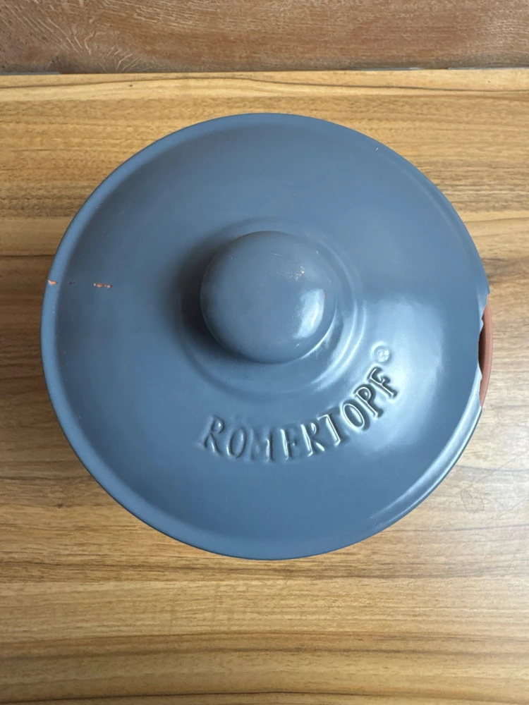 Bez Marki Romertopf Maxi puodas mėlynai pilkas 2,8L 20cm natūralus molis