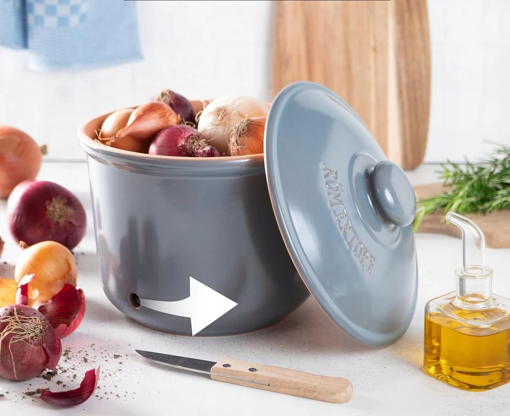 Bez Marki Romertopf Maxi puodas mėlynai pilkas 2,8L 20cm natūralus molis