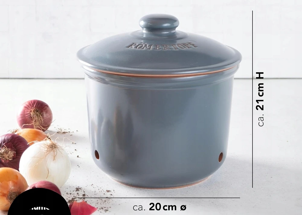 Bez Marki Romertopf Maxi puodas mėlynai pilkas 2,8L 20cm natūralus molis