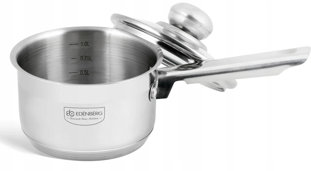 Bez Marki RONDEL Stalowy Z Pokrywą Puodas GRUBE 5xDNO 14cm 1l 3032