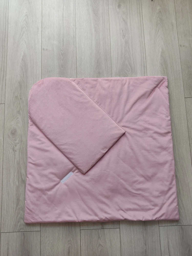 Bez Marki Rożek niemowlęcy usztywniany 75x75 cm medvilnė velvet becik otulacz rožinė