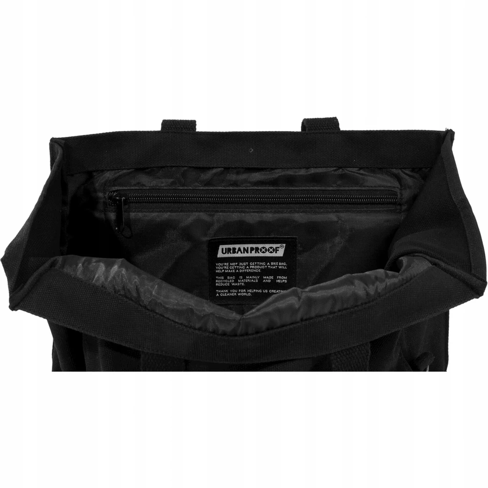 Bez Marki Sac City Recykliuotas 22l Juodas - URBAN PROOF - UP-707 - Vaikams - Vandeniui atsparus - Išmatavimai 36x32x19cm