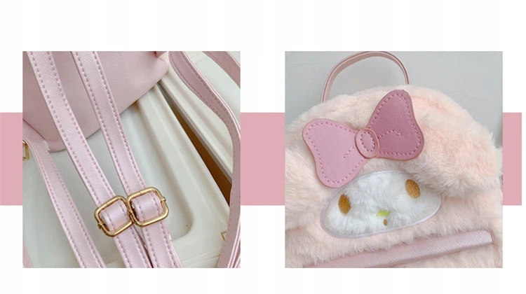 Bez Marki Sanrio Cinnamoroll Mini Kuprinė su Pakabuku, Rožinė