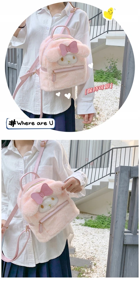 Bez Marki Sanrio Cinnamoroll Mini Kuprinė su Pakabuku, Rožinė