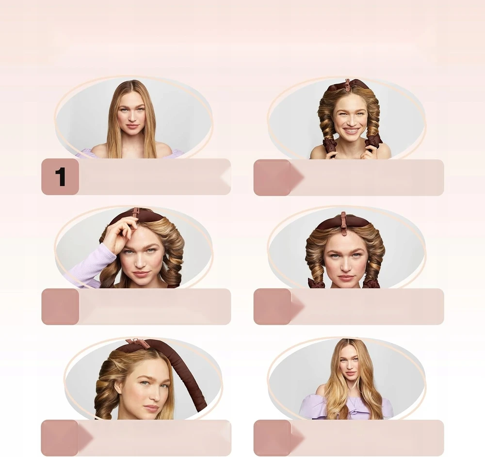 Bez Marki SATIN ROLLERS PLAUKŲ VOLIŲ RINKINYS SAUGUS GARBOJIMAS MINKŠTAI PLAUKAI