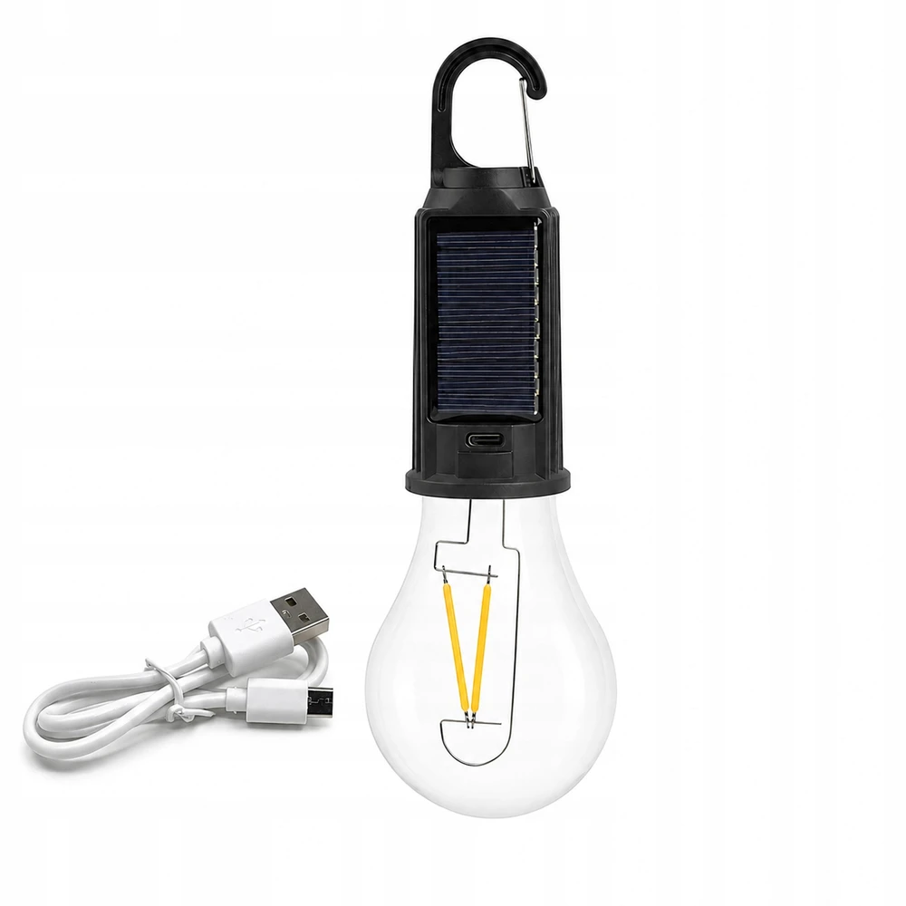 Bez Marki Saulės LED turistinė lempa USB pakabinama su kabliu Camping IP65