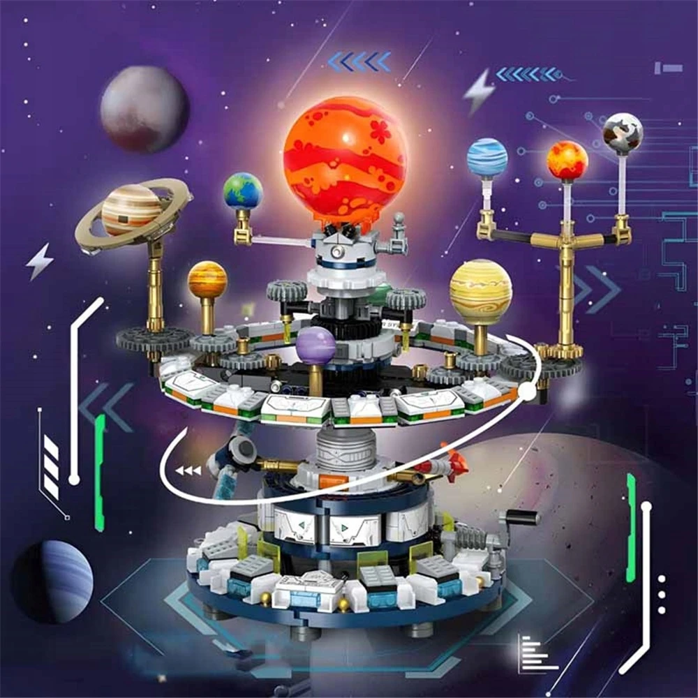 Bez Marki SAULĖS SISTEMOS BLOKAI, KONSTATUOTI MINI PLANETARIO SAULES MODELYJE