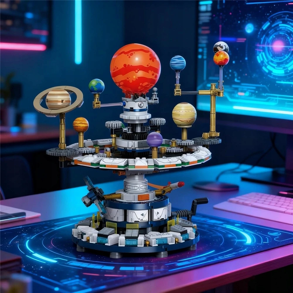Bez Marki SAULĖS SISTEMOS BLOKAI, KONSTATUOTI MINI PLANETARIO SAULES MODELYJE