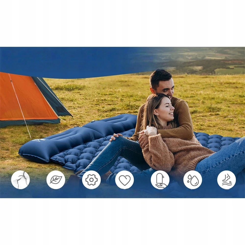 Bez Marki Savaime prisipučiantis KILIMAS, STORIS 9cm, KEMPINGAS ČIUŽINIS PORAMS, NAVY MĖLYNAS